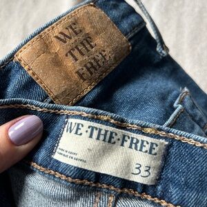 We The Free High Rise Blue Jeans with Authentic Indigo Tone